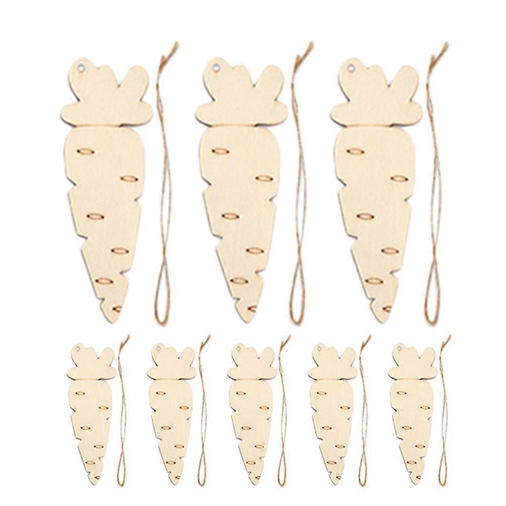 Easter Wooden Table Ornament Rabbit Eggs for DIY 40Pcs Unfinished Cutouts