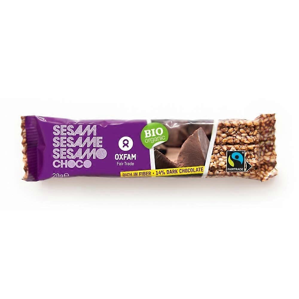 Oxfam Fair Trade ORGANIC Sesame Bar with Dark Chocolate 20g - 45 Pack