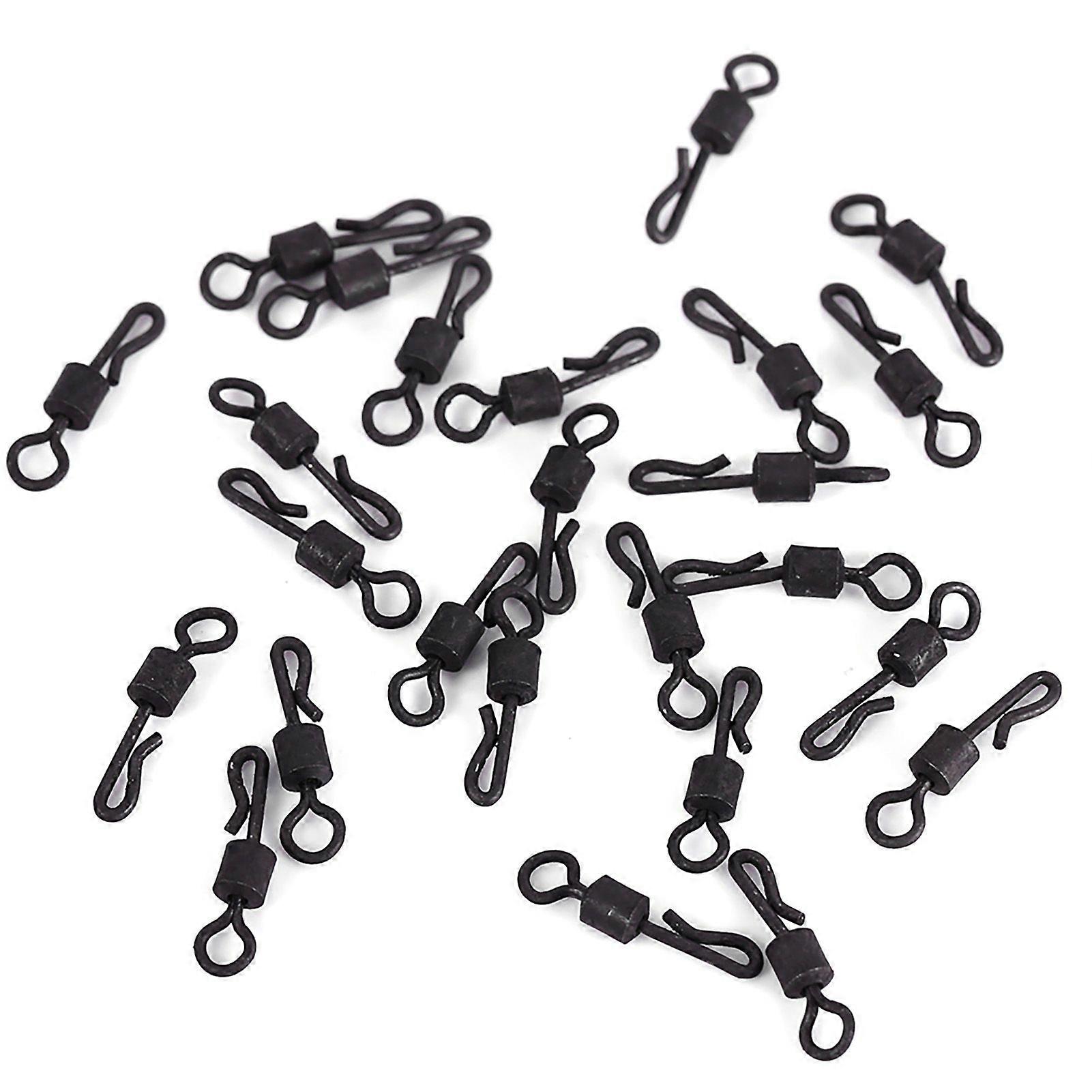 25pcs Q shaped Quick Change Swivels Size Fishing Tackle Accessory For Outdoor Fishing