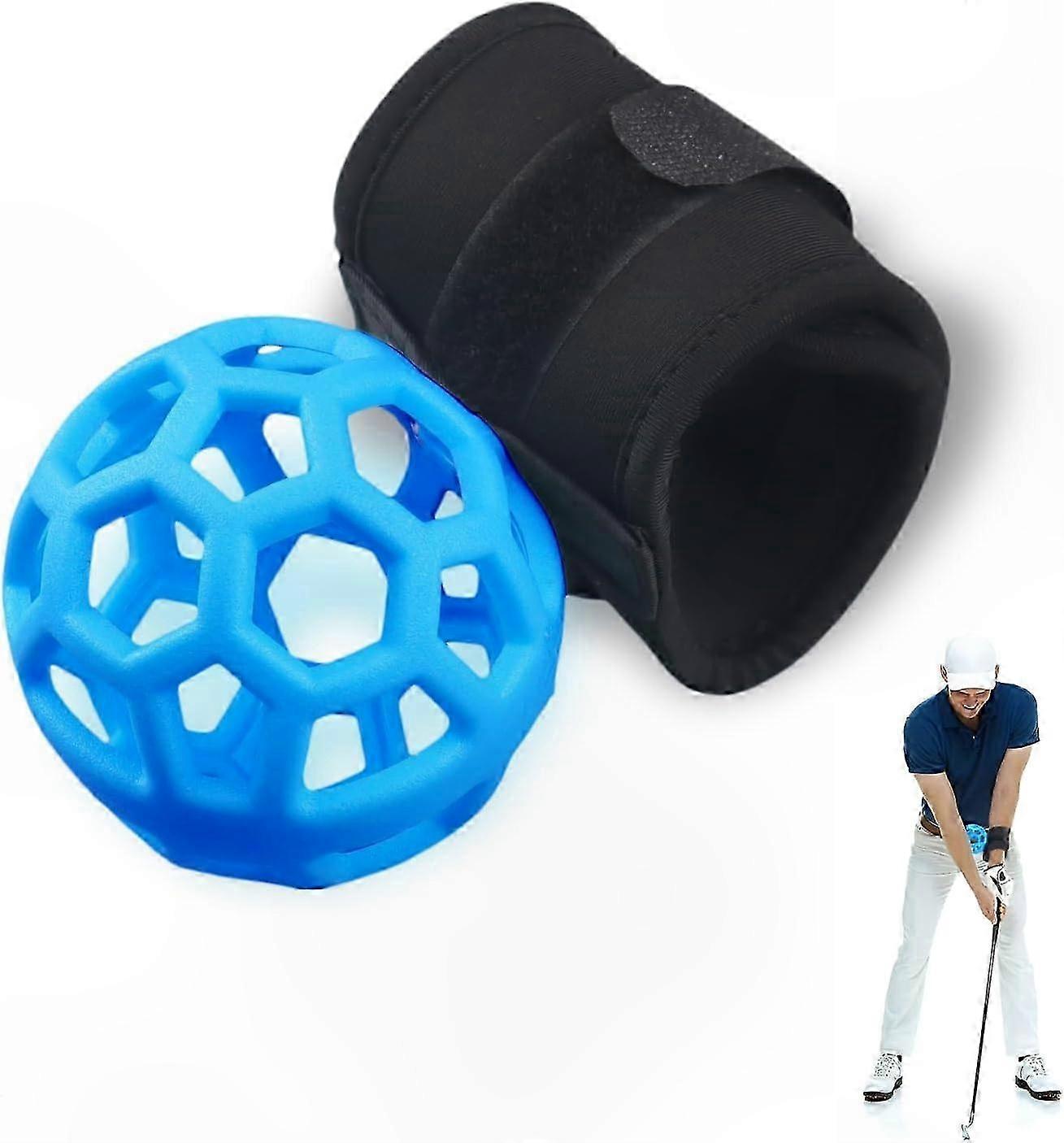 Golf Swing Training Ball with Wrist Strap for Posture Correction and Beginner Practice