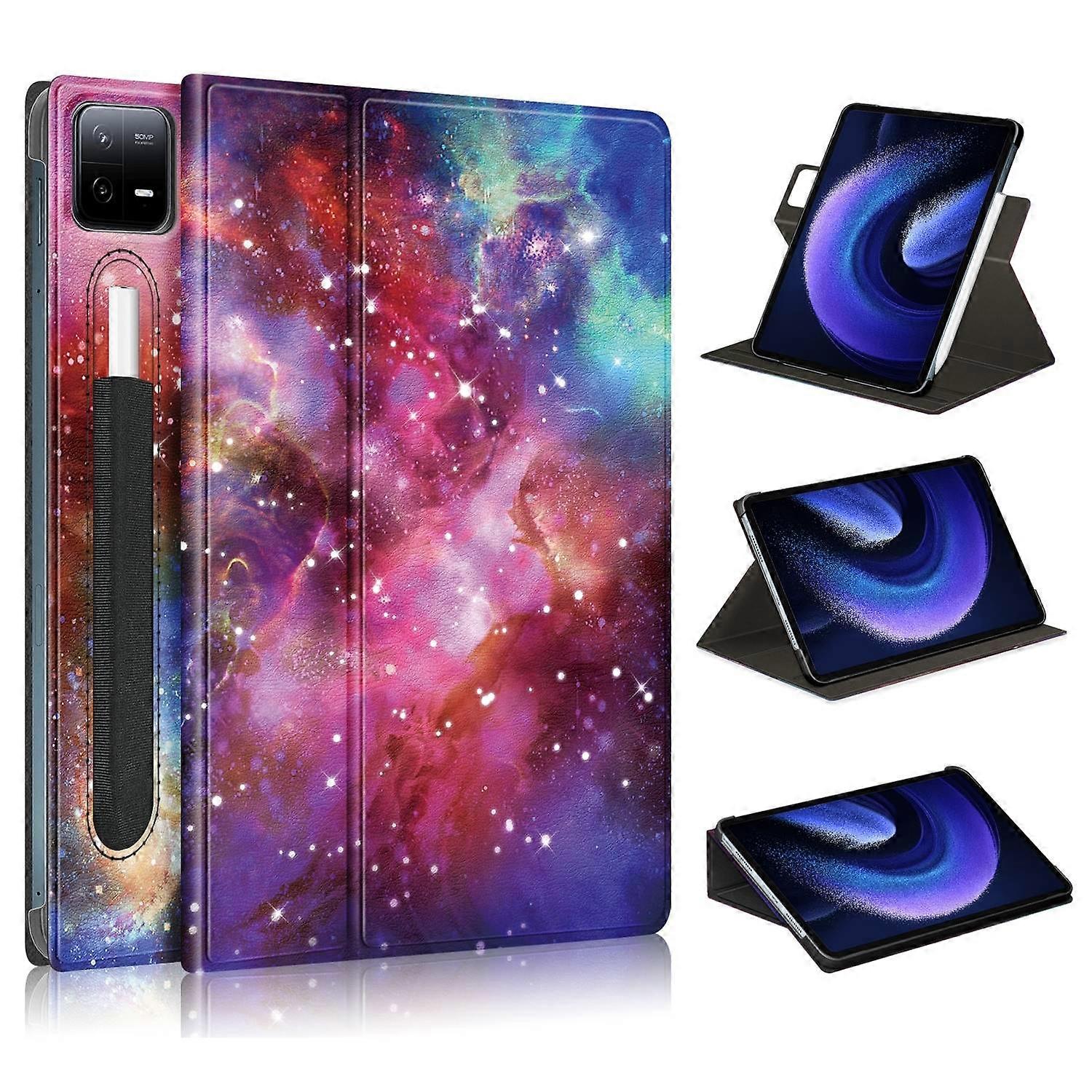 Painted Smart Leather Tablet Case For Xiaomi Pad 6 / 6 Pro