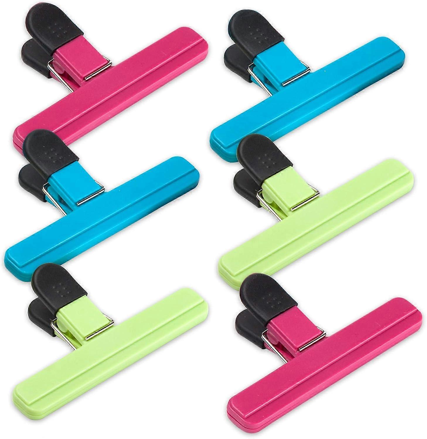 6 Pack Chip Bag Clips, Large Size Foods Snacks Bag Paper Clips