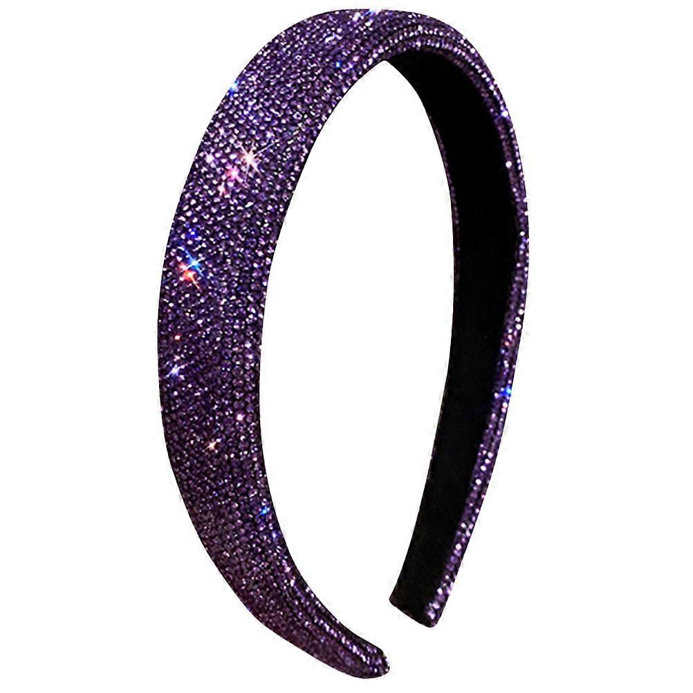 Rhinestone Purple Headband for Girls 5Pcs Decorative Delicate Headband