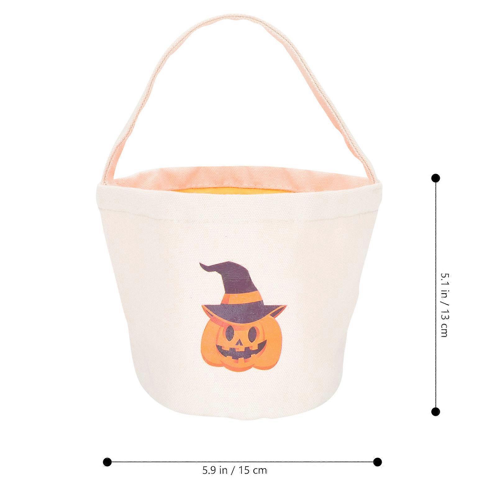 Halloween Candy Basket Handheld Candy Bucket for Storage 4Pcs Cloth Baskets