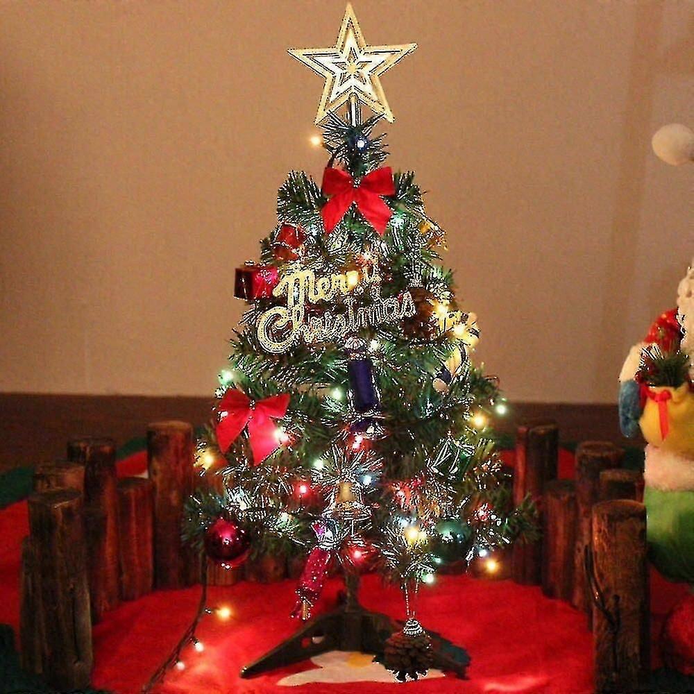 20"/50cm Tabletop Xmas Tree, Artificial Mini Christmas Pine Tree With Led String Lights & Ornaments (xmas Tree)