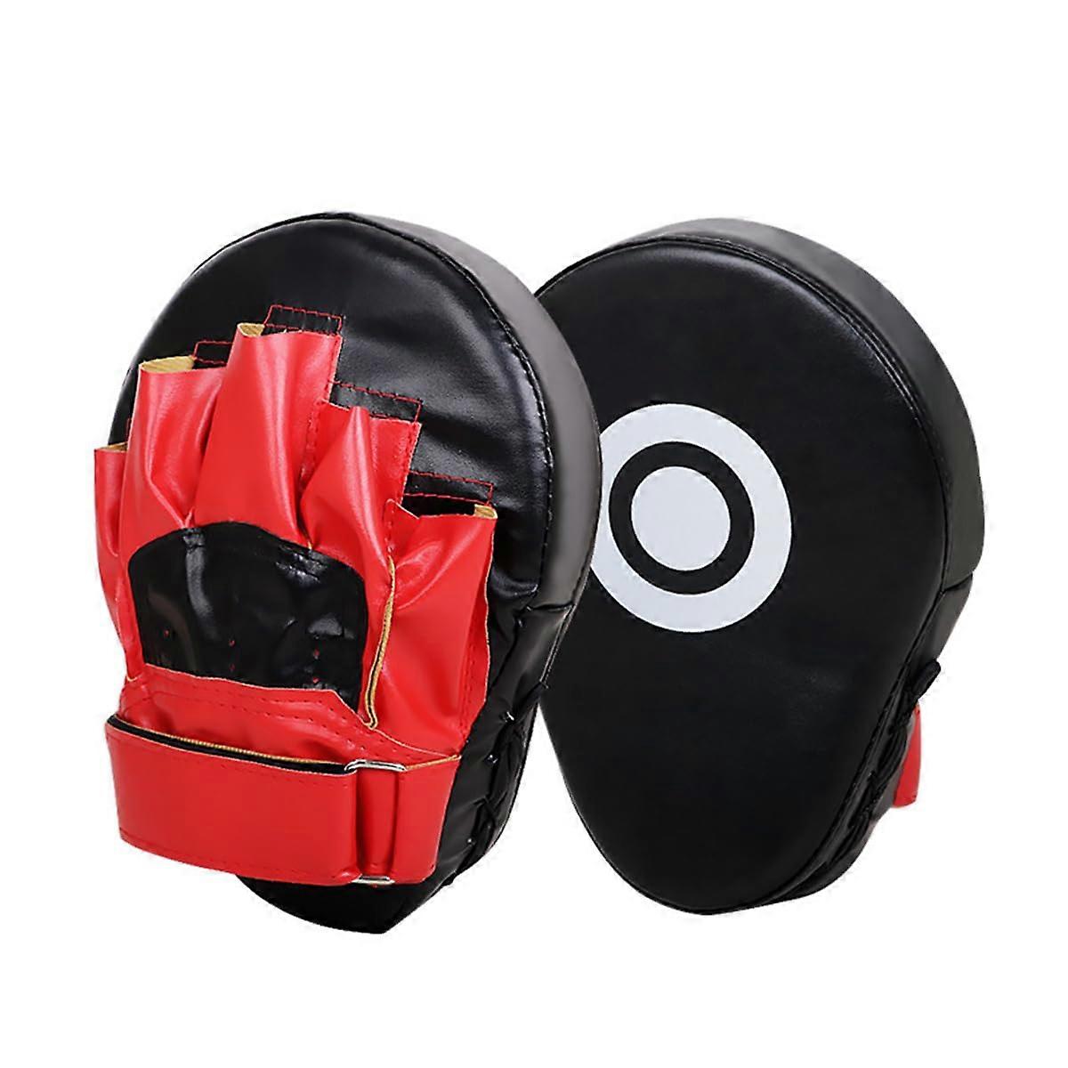 Punching Mitts Black Red 1 Pair Curved Focus Pads For Boxing Kickboxing Muay Thai Taekwondo Training