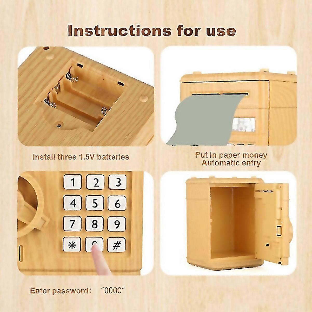 For Passwordprotected Mini Piggy Bank Batteryfree Safe