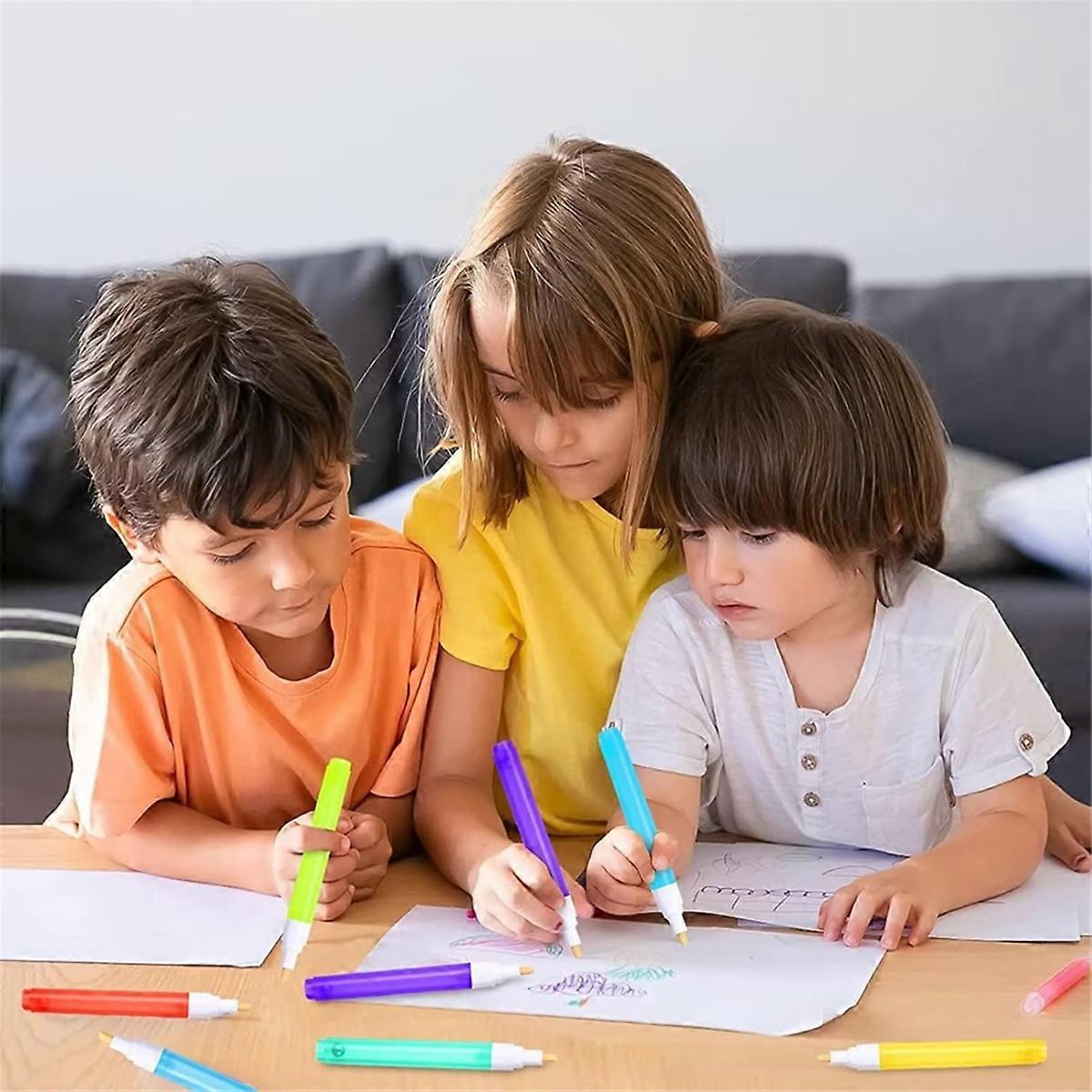 6Pcs Empty Fillable Blank Paint Touch Up Pen Markers, 3mm