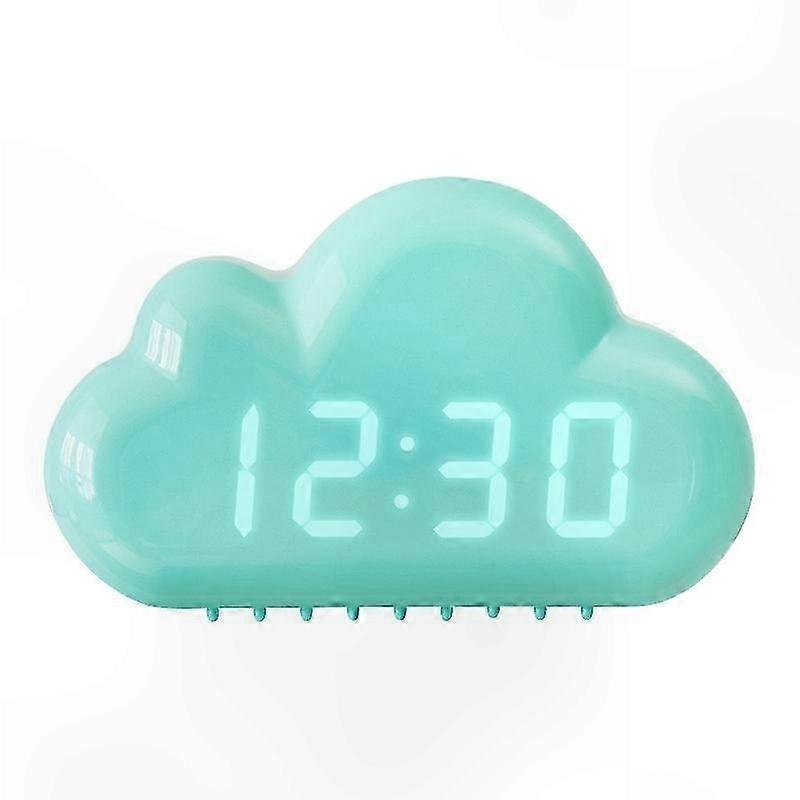 Cloud-Shaped Smart LED Nightstand Clock with Voice Activation and  Design