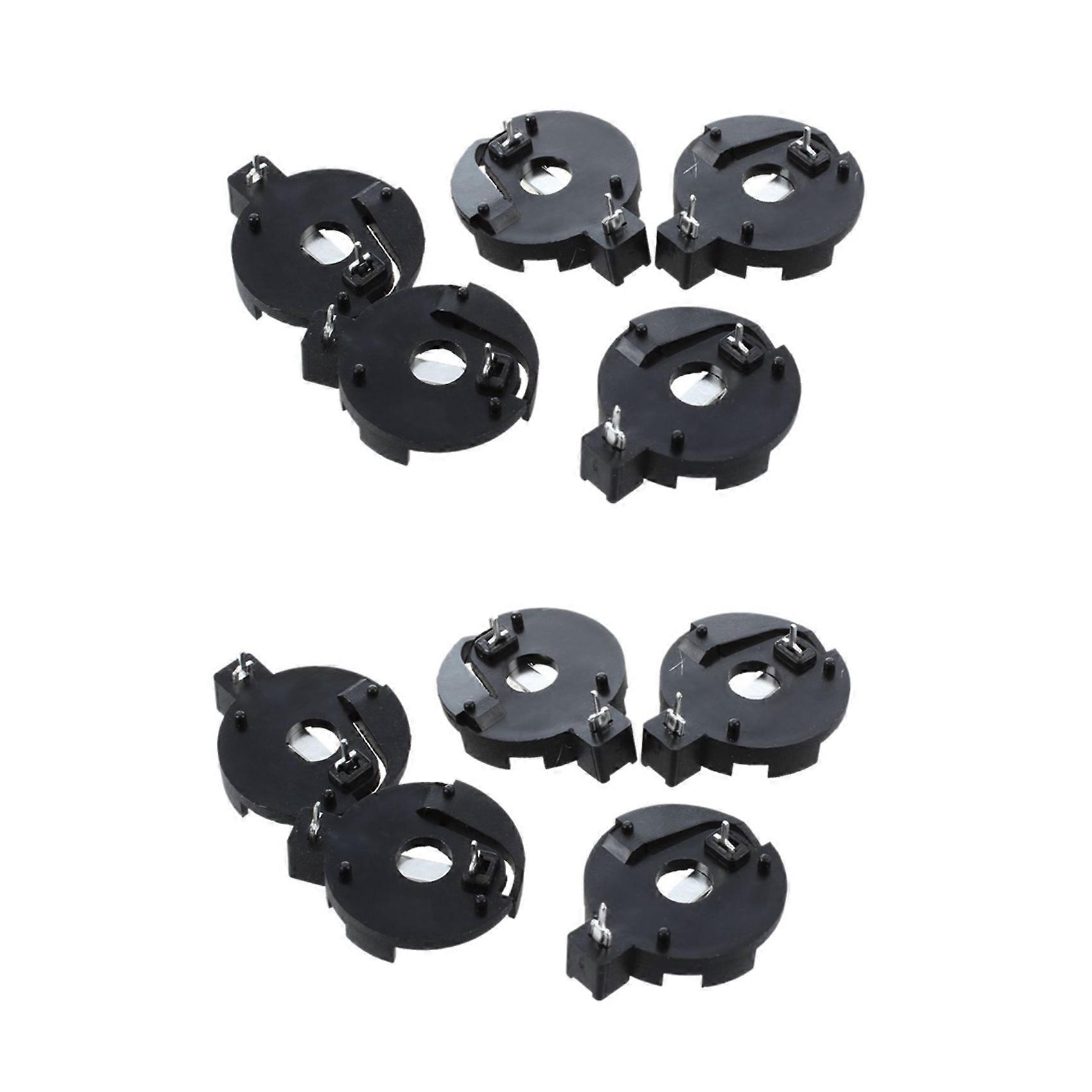 CR2016 2025 2032 Coin Cell Button Battery Holder Socket Black 10 Pcs
