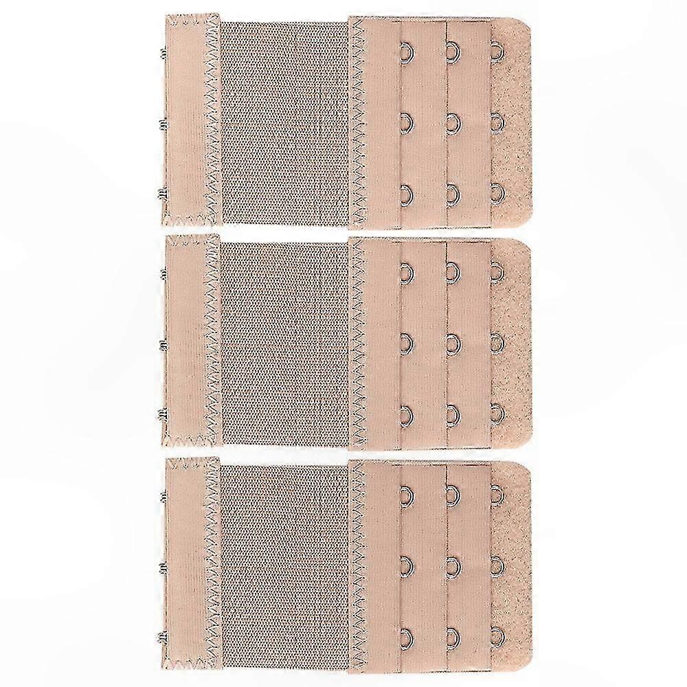 3-Pack Bra Extenders with 3 Hooks, 5.6x9.7cm, Adjustable 3-Row Sp for Women's Underwear