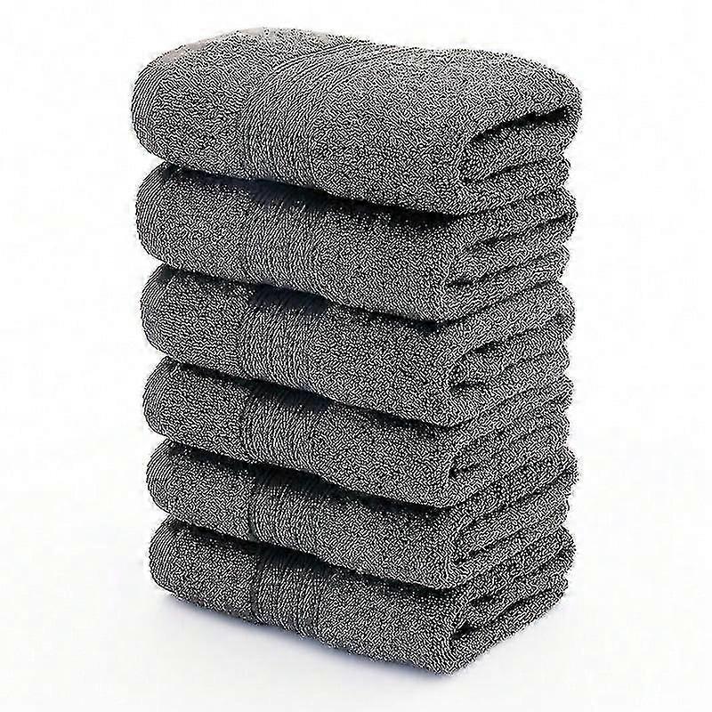 Mkk Lot de 6 serviettes Basics, résistant à la décoloration, 100% coton 500g/m - gris foncé The Better One