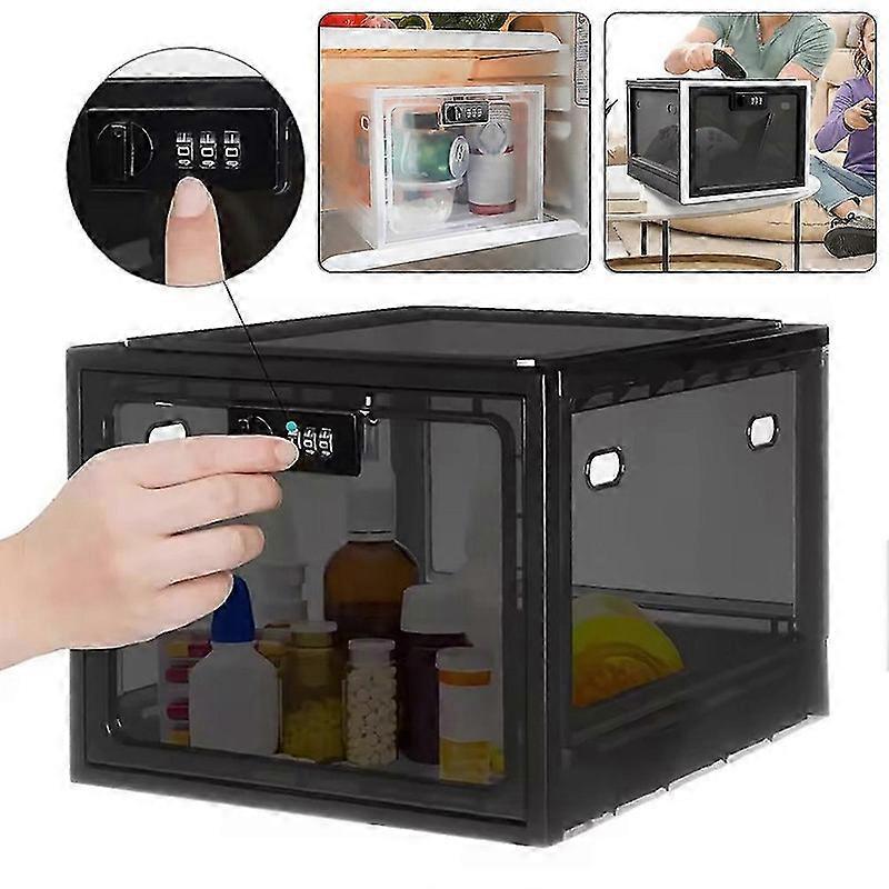 Lockable Storage Box for Fridges/Snacks Food Versatile Space-Saving Organization Box for Kitchen Bedroom