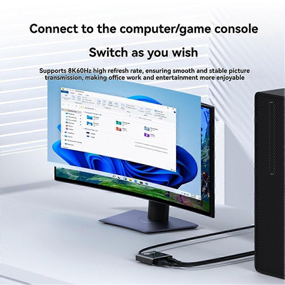 8K Bi-Directional -Compatible 2.0 Switch Splitter 2 in 1 Out HD 8K@60Hz -Compatible 2.0 Hub Manual S