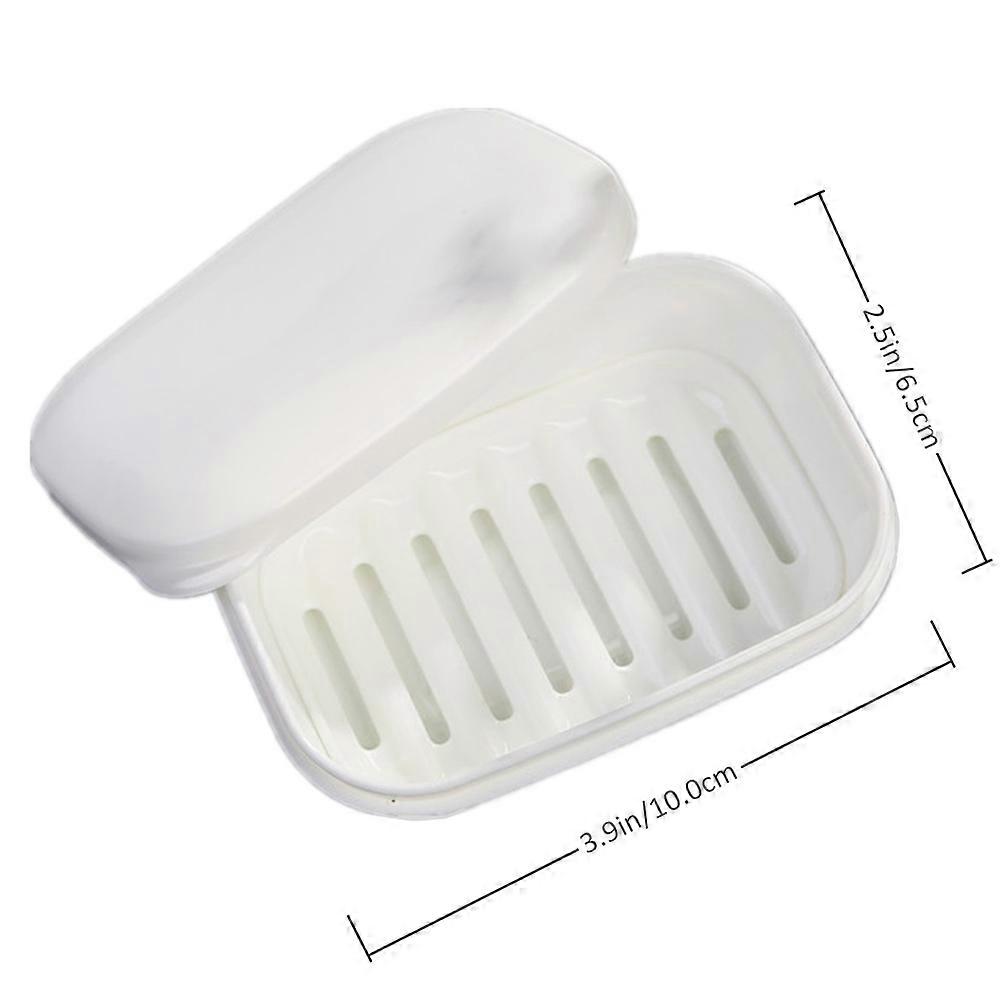Soap Storage Box Soap Holder for Bathroom Use with Drain Rack 4Pcs