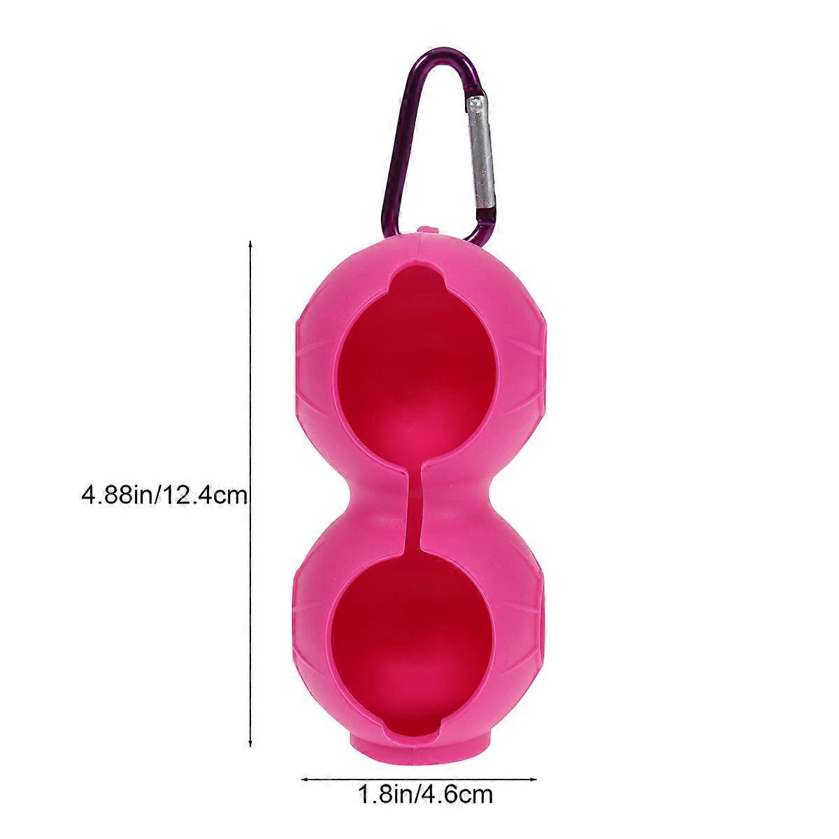 Golf Ball Carrier Silicone Holder for Dual Balls Storage with Hook