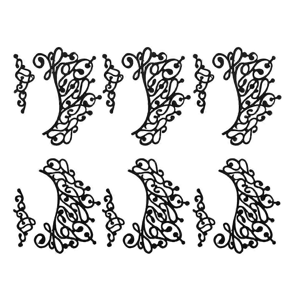 Black Fabric Eye Liner Stickers for Eye Use 3Pairs Temporary Lace Makeup Decals