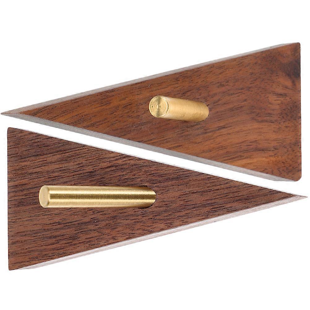 Wooden Wall Hook Multipurpose Hook for 8Pcs Dark Red Clothes