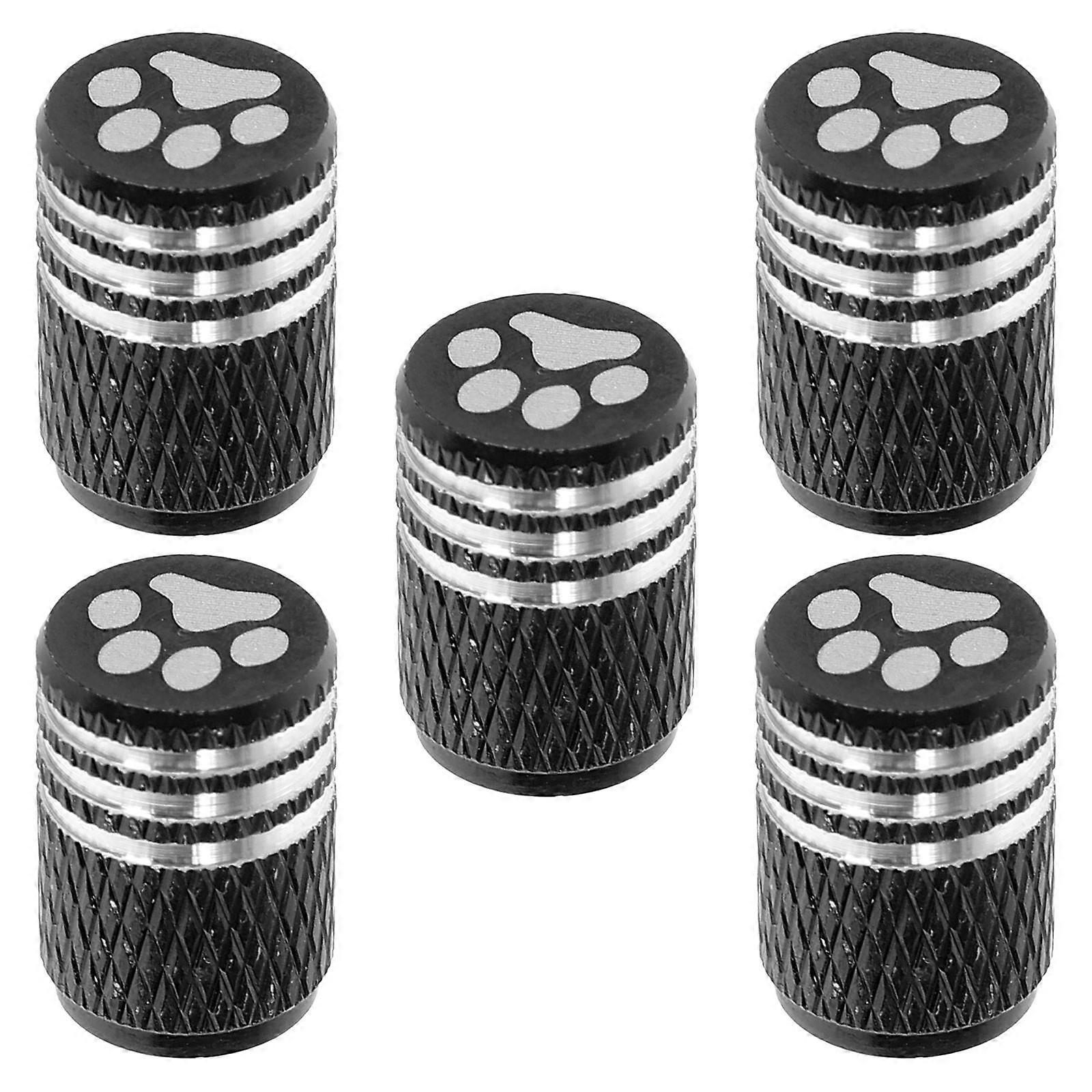 Paw Print Tire Valve Caps Car Tire Valve Caps Decorative 25Pcs Aluminum Alloy