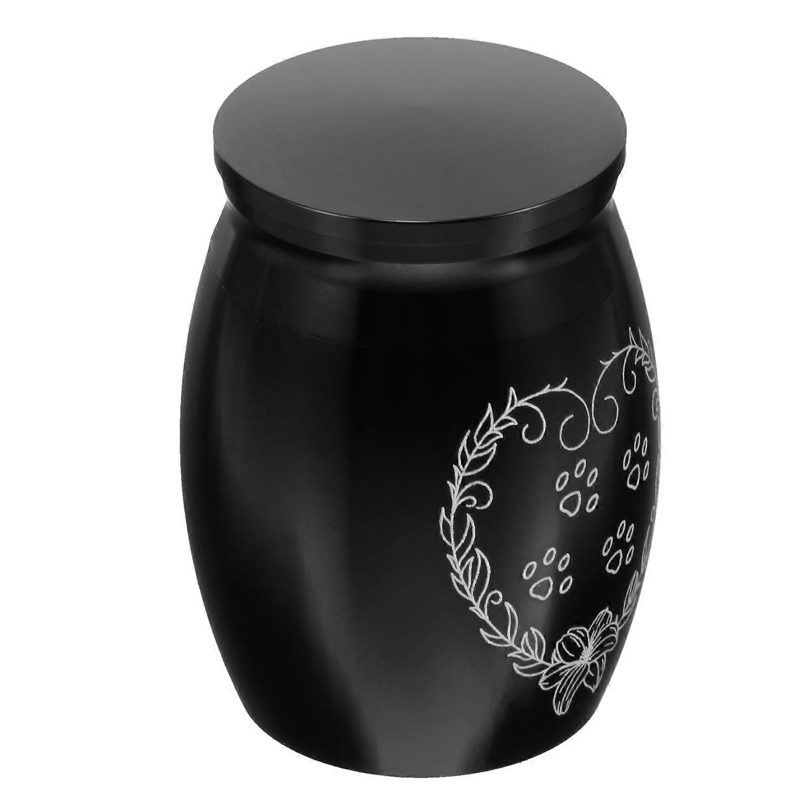 Cat Urns for Ashes Pet Urn for Storage 4Pcs Black Alloy Cremation Urn