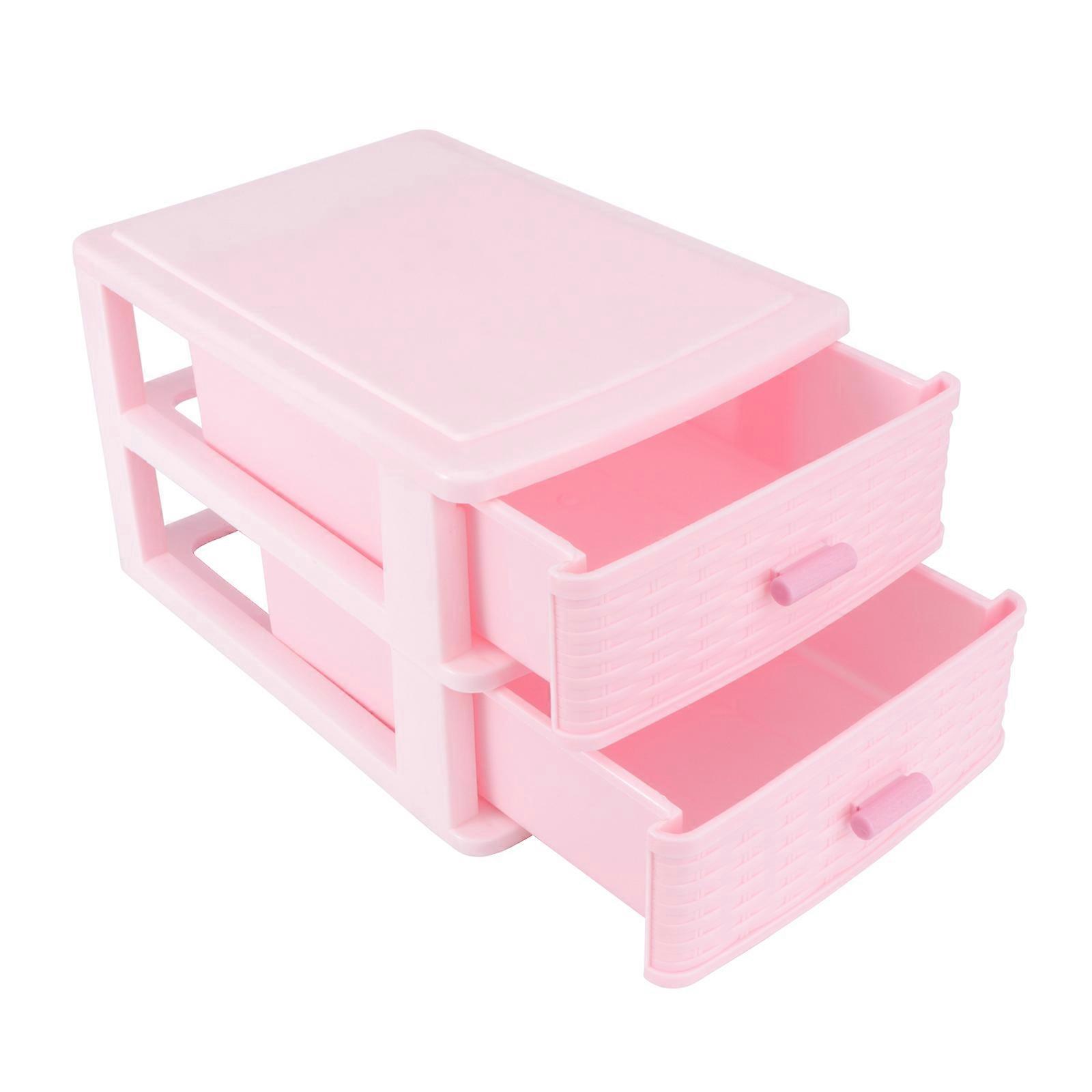 Multi-Layer Storage Box for Female Makeup with 2Pcs Desktop Organizer