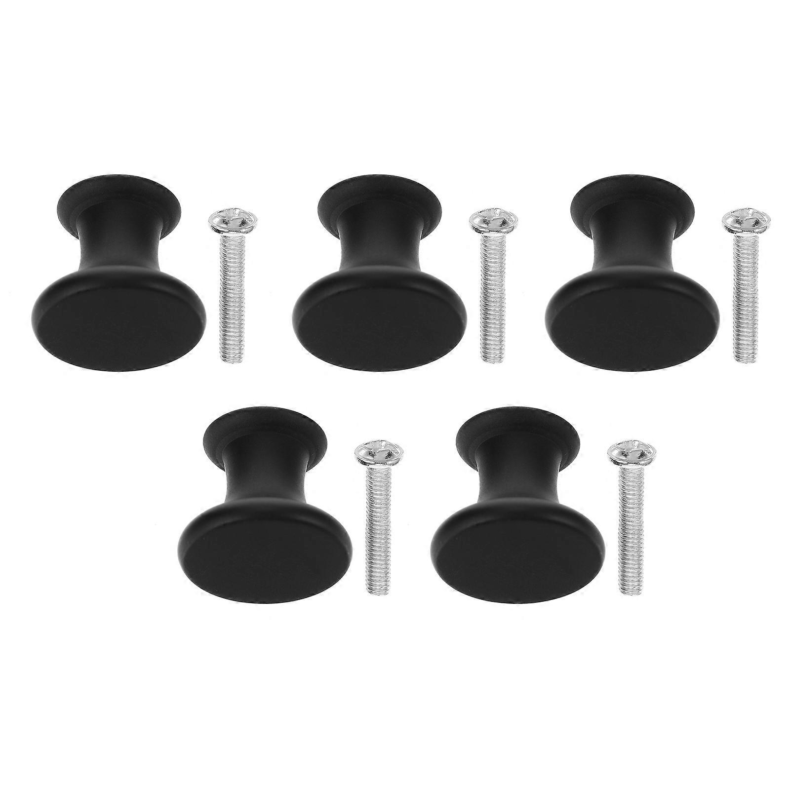 Cabinet Knobs Aluminium Alloy for Home Use 10Pcs Black Drawer Pull Handles