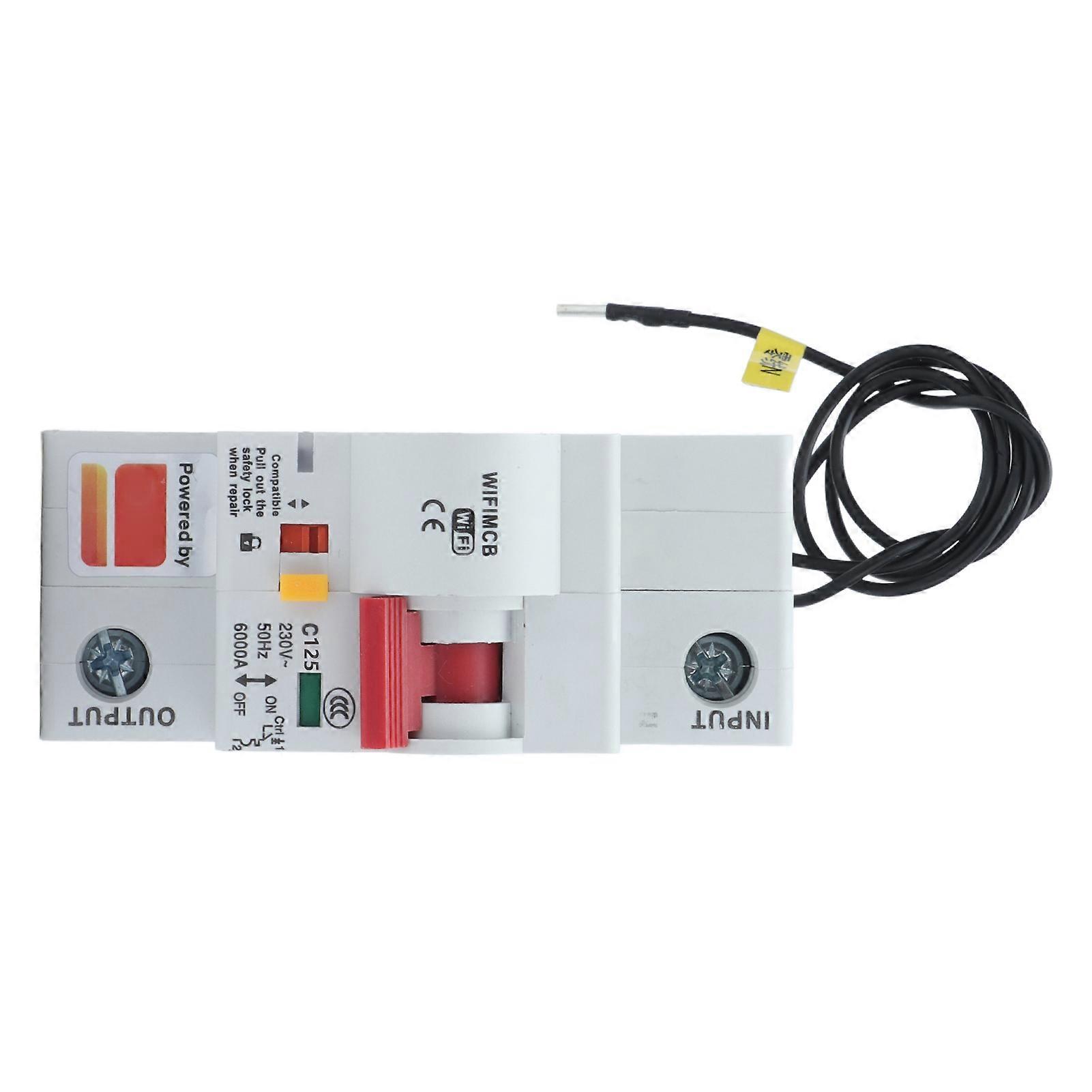 WiFi Smart Circuit Breaker 1P 6kA Flame Retardant Shell IP20