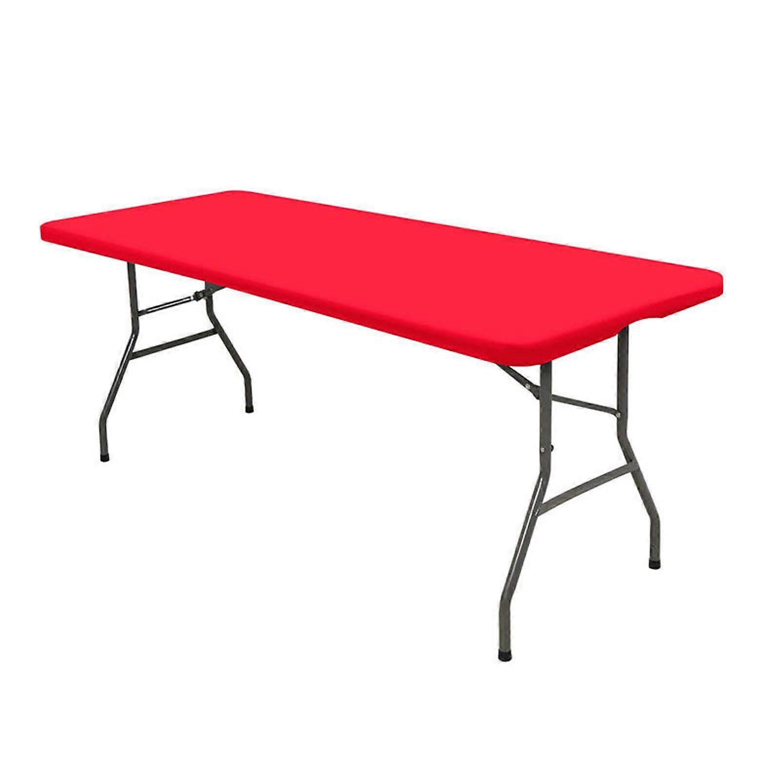 Kdkad Spandex Picnic Table Cloth, Elastic Fitted for Rectangle Tables, Stretch Washable Patio Cover for Outdoor, Camping, Banquet, Parties