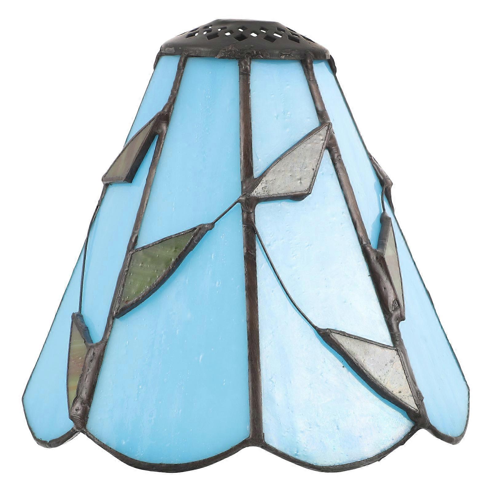 Desk Lamp Glass Lampshade Lamp Shade Replacement 4Pcs Dark Blue