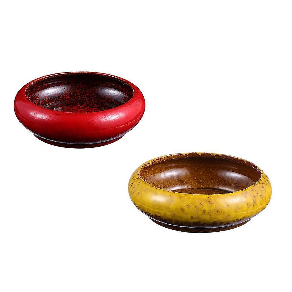 Succulent Planter Pot Ceramic Flower Pot for Retro Style 2Pcs Set