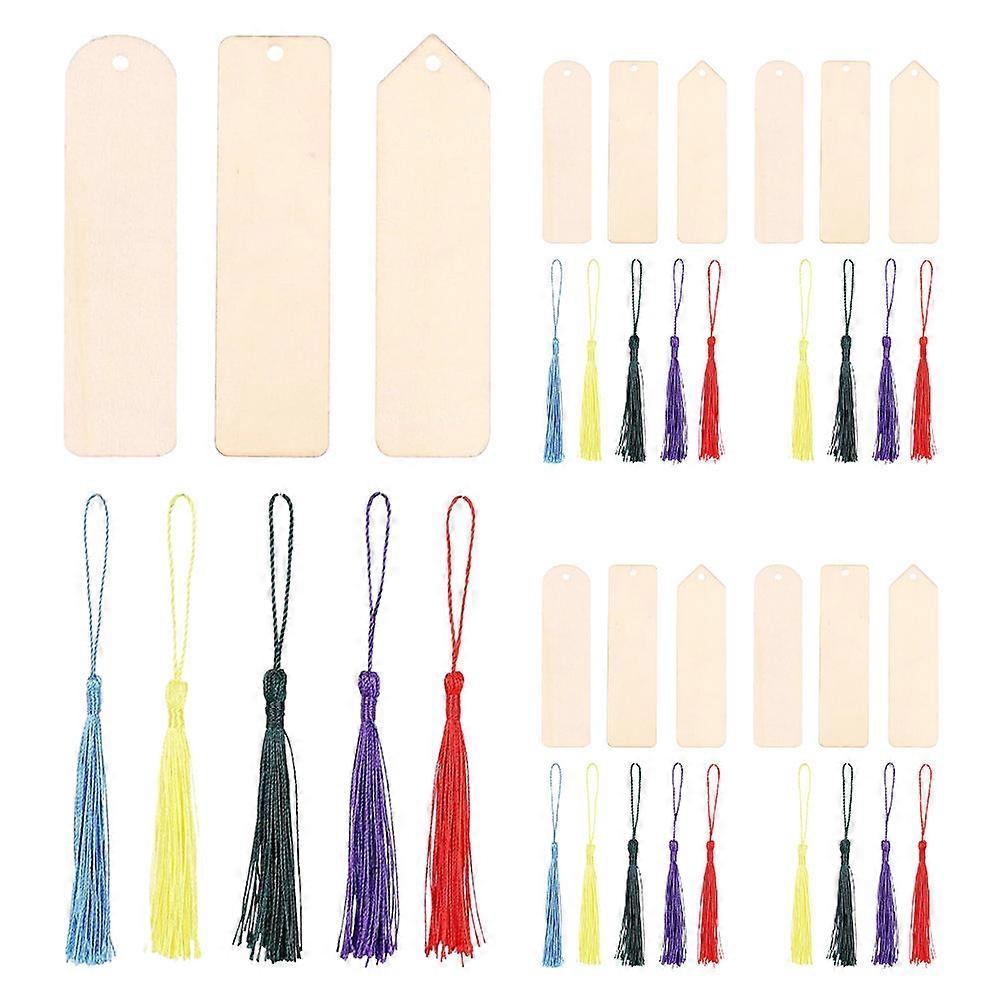 Reading Page Markers for Reading Use 3Sets of Wooden Unfinished Bookmarks