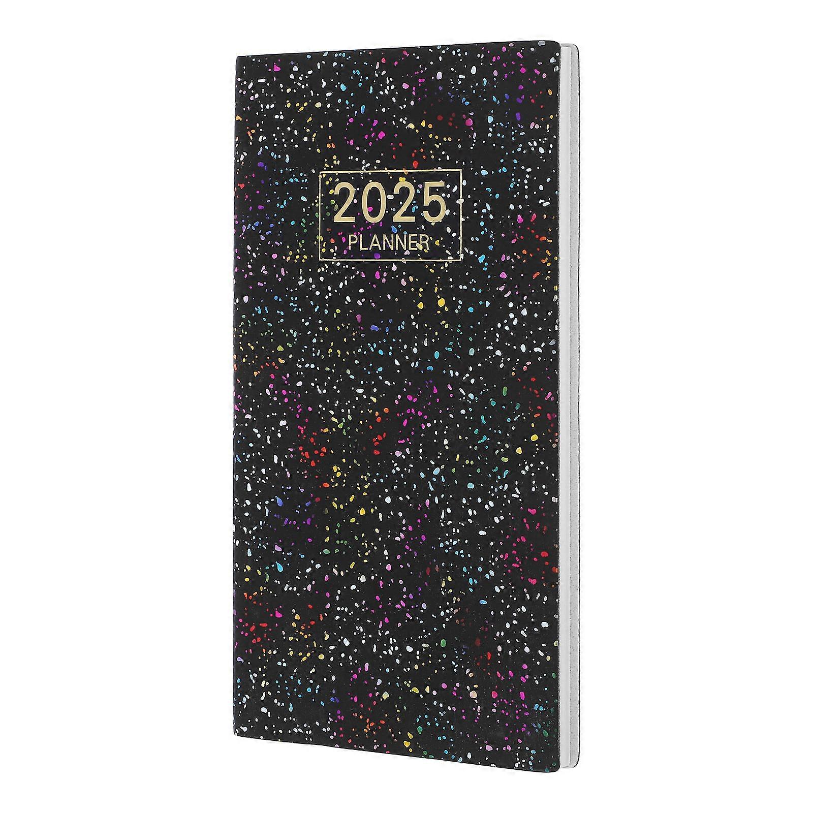 Hardcover Planner 2025 With Vibrant Starlight Color For Professionals And Students Slim Design A6 Notebook Featuring Monthly Views 3Pcs