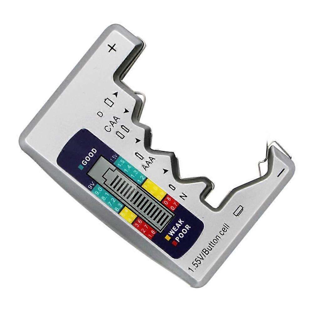 Digital Battery Tester Battery Checker with LCD Screen 1 Unit Silver