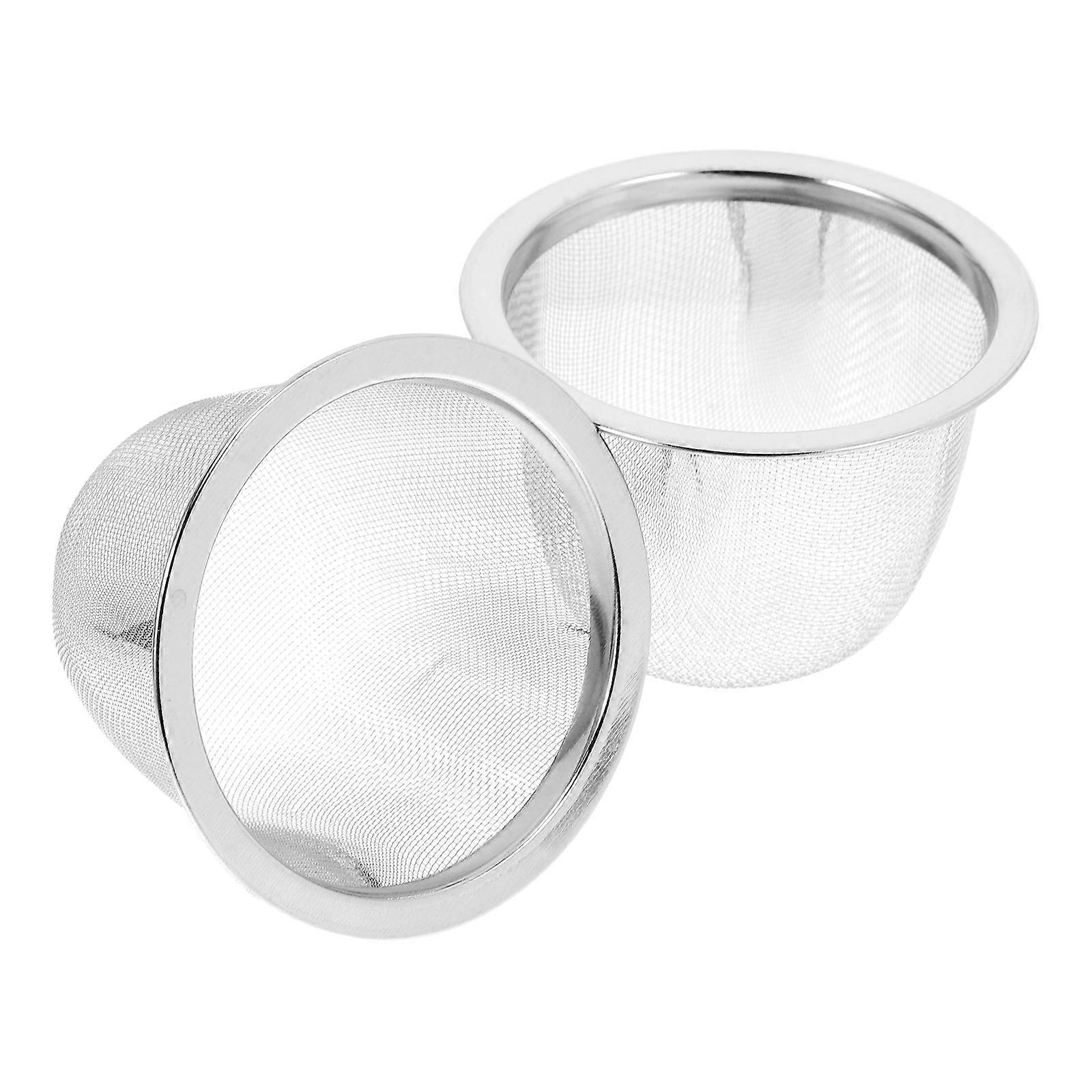 Silver Stainless Steel Tea Infuser Basket for Brewing 4Pcs Strainers
