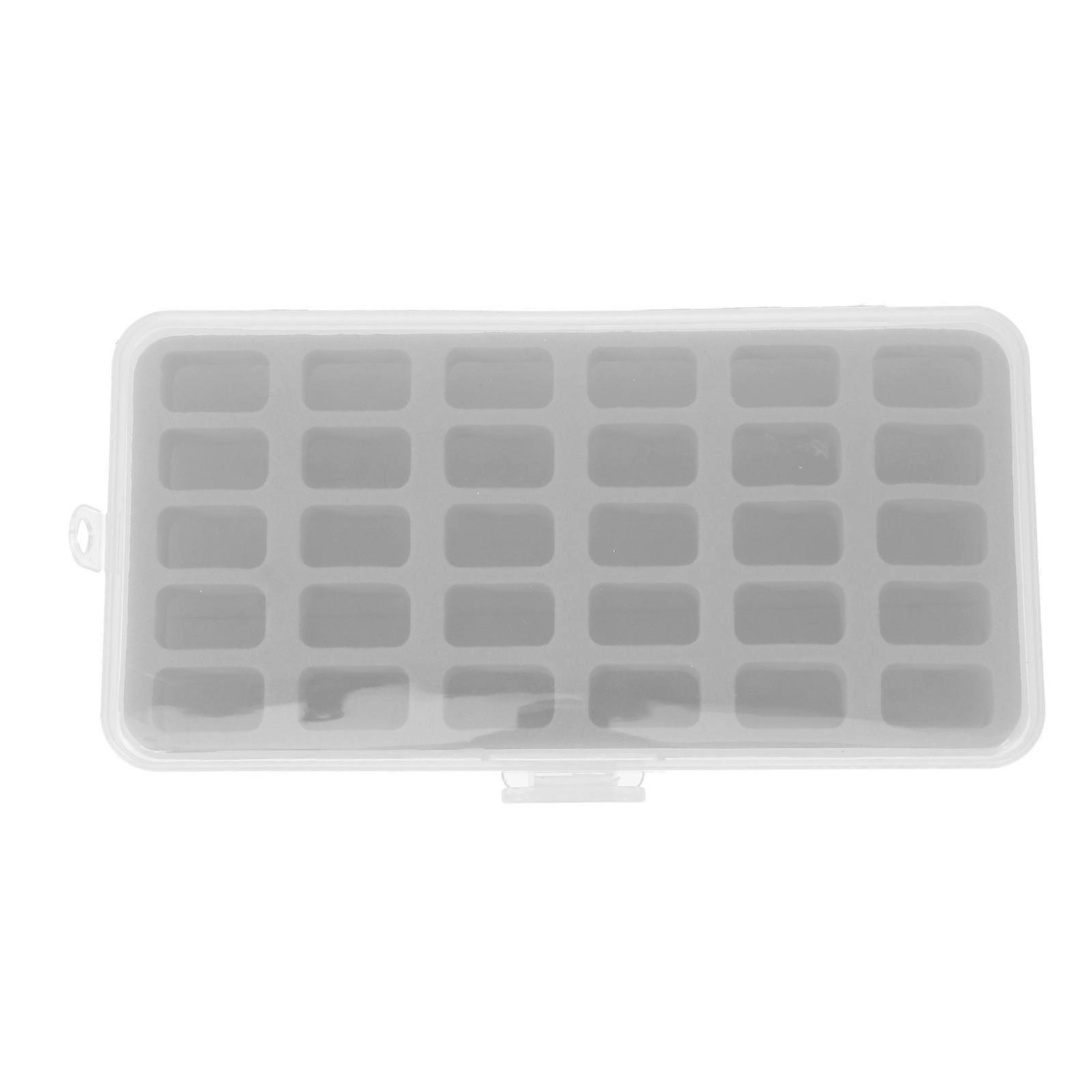 Grey Bobbin Case for Sewing Storage 30 Slots 8Pcs Plastic Holder