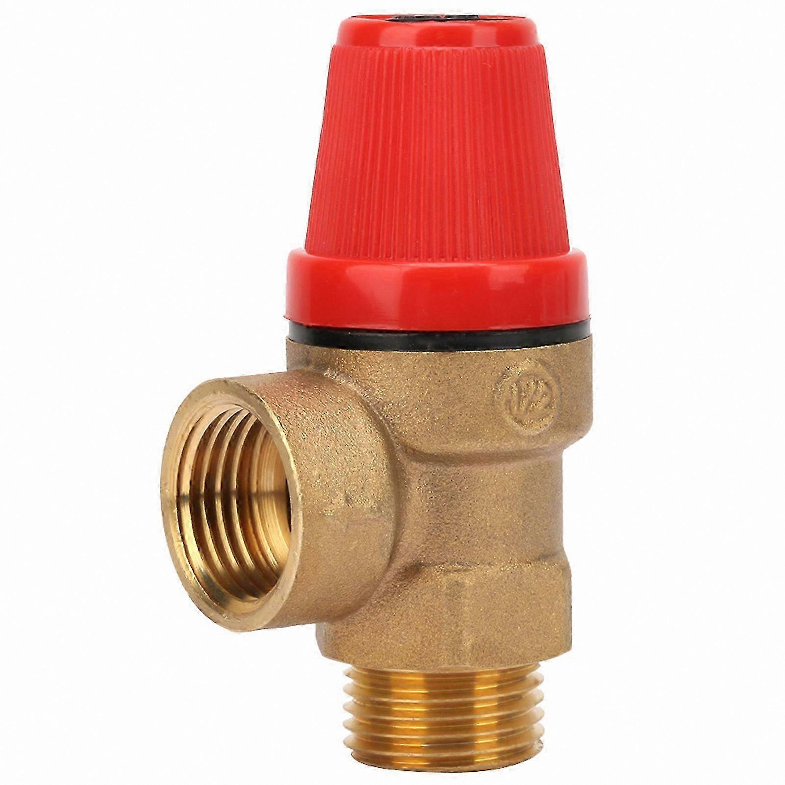 DN15 Brass Safety Valve G1/2 Thread 6 Bar Pressure Rating for Furnace Applications