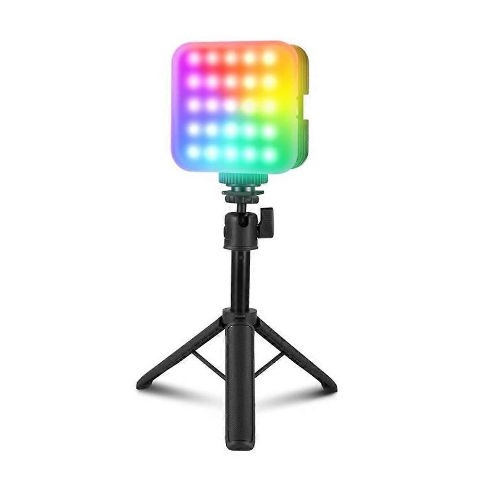 Magnetic RGB Video Light with Desk Tripod Stand APP Controlled Rechargeable Battery Enhanced Photography Lighting