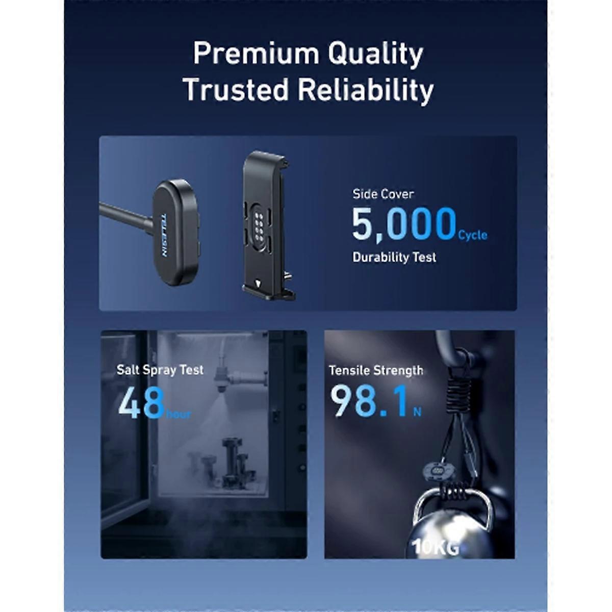  Magnetic Waterproof Charging Side Cover Cable for 