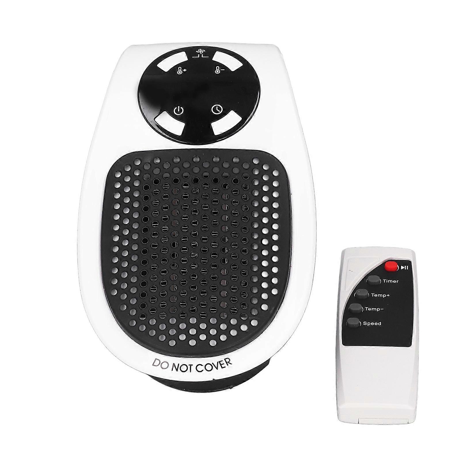 2Pcs 500W Portable White Electric Space Heater with Timer US Plug