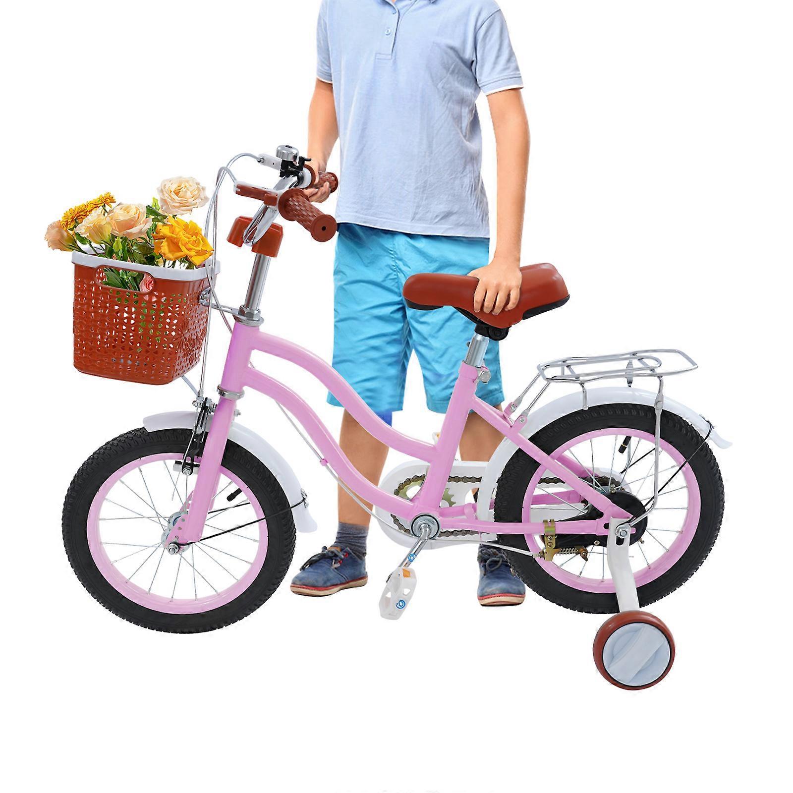 Bicicleta infantil de 14 polegadas ajustável em altura para meninas de 3 a 7 anos