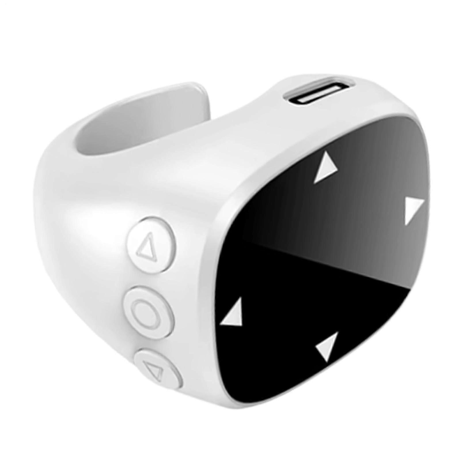 Scrolling Ring Touch Remote Page Turner Portable Technology for Work Presentations, Photo Playback, Music, Video White