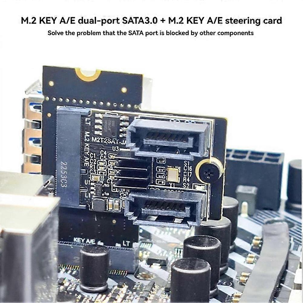 M.2 Key A+E Riser Converter Adapter M2 NGFF Key A/E to A/E Extension Board for M.2 Key A+E SATA 3.0 6Gbps SSD HDD