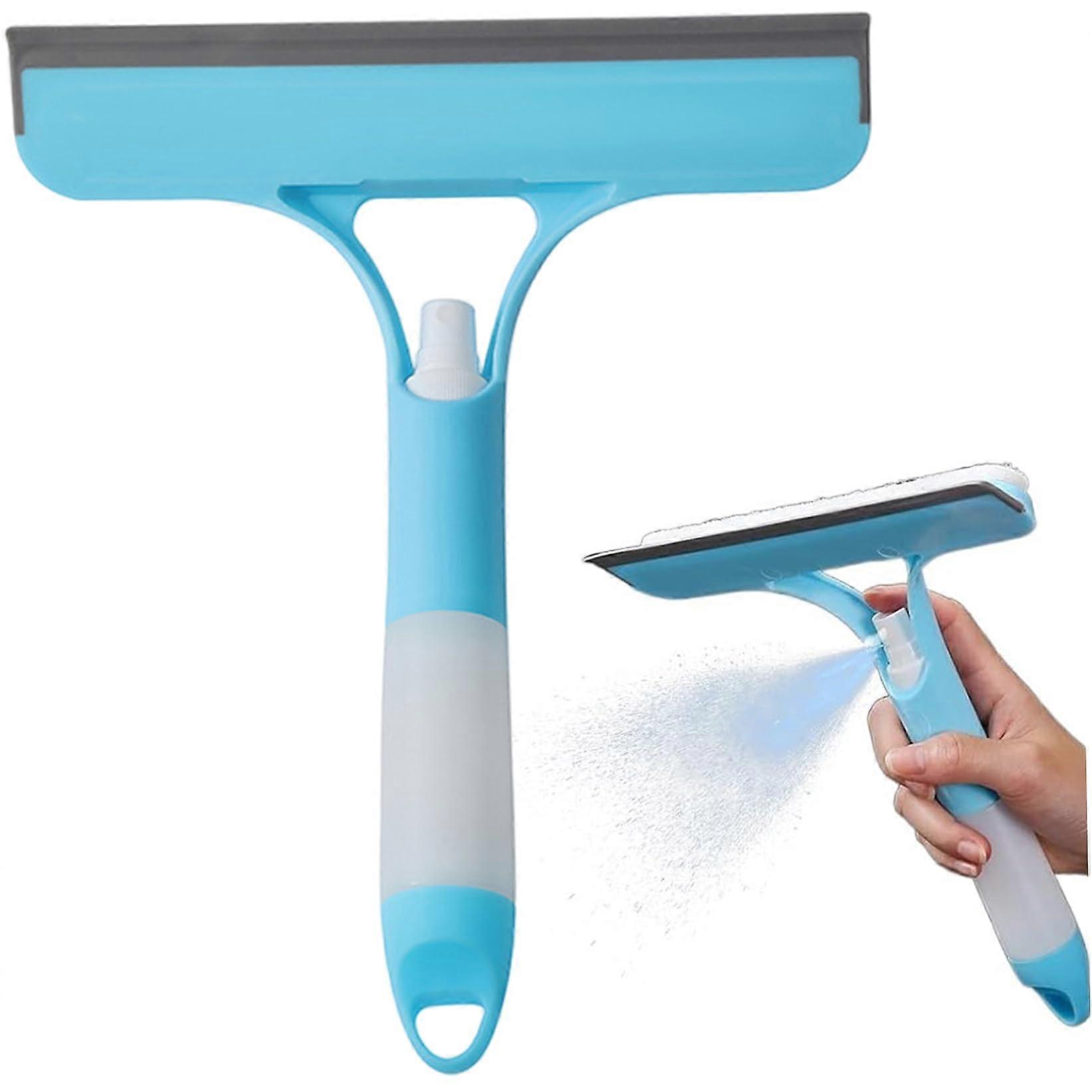Window Squeegee With Scrub Sponge And Spray 8.5x10 Inch MultiPurpose Window Wall Kitchen Counter Car Cleaning