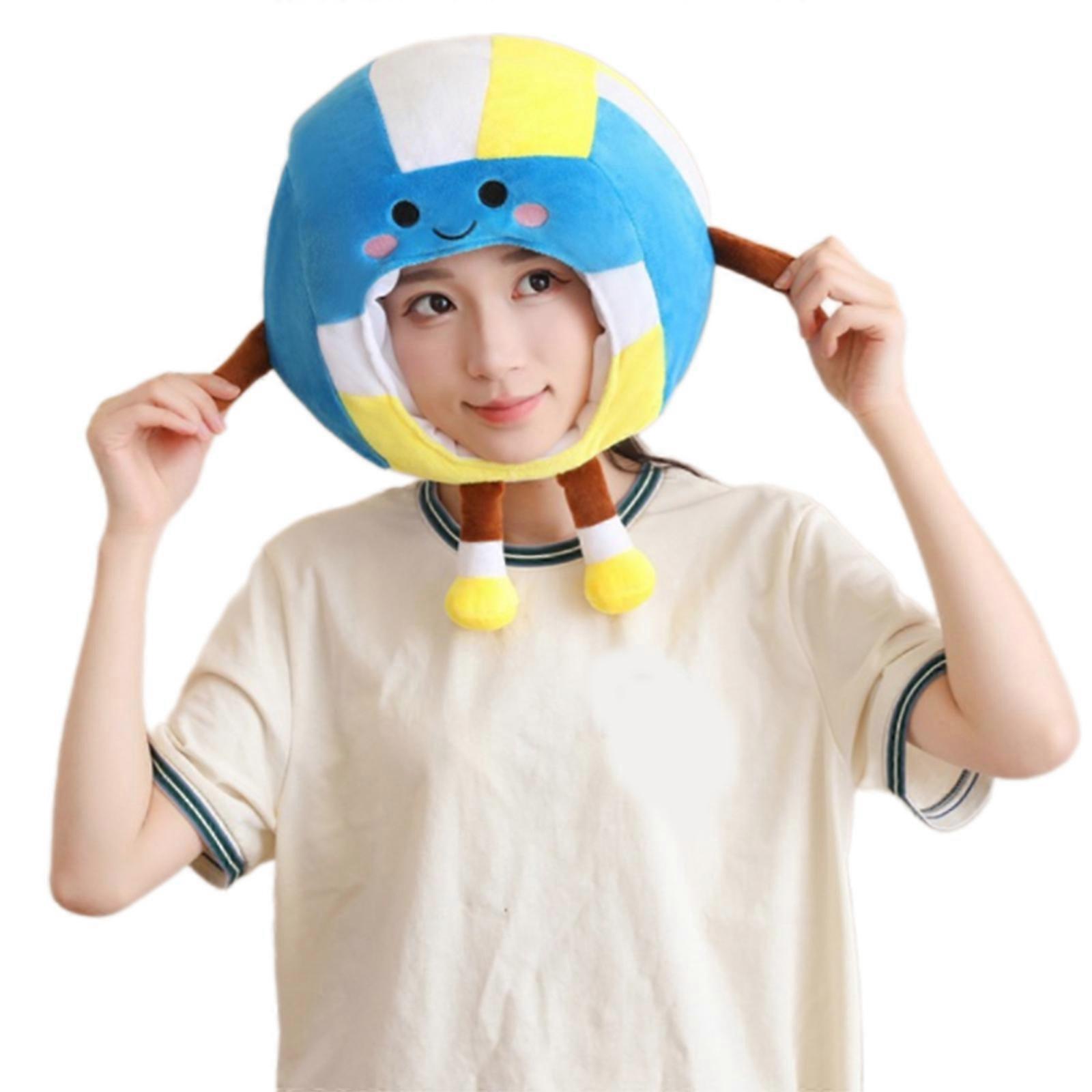 Breathable Cotton Full Coverage Costume Cap Adjustable Strap Perfect For Volleyball Fans Cheering Performances Multicolor