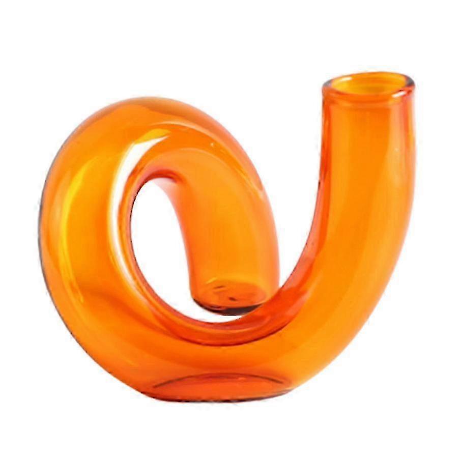 Stylish Blue Glass Vase, Irregular Shape, Elegant Touch