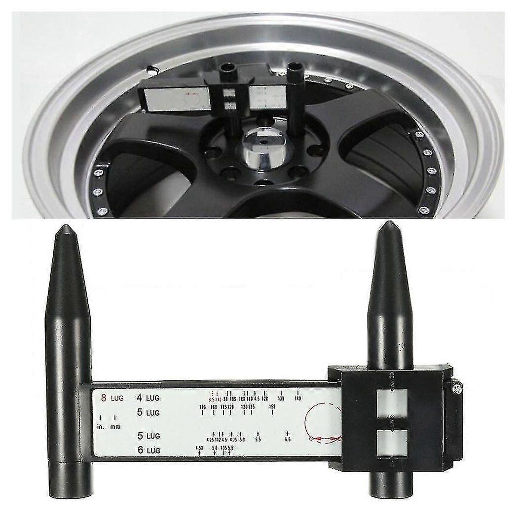 Pcd Gauge Ruler Rim Car Wheel Bolt Pattern Measuring Gauge Tool Hole 4 5 6 8 Lug