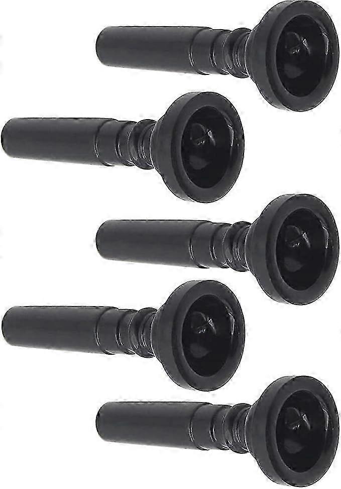 5-Pack ABS Plastic cornet Mouthpieces For Accessories Black