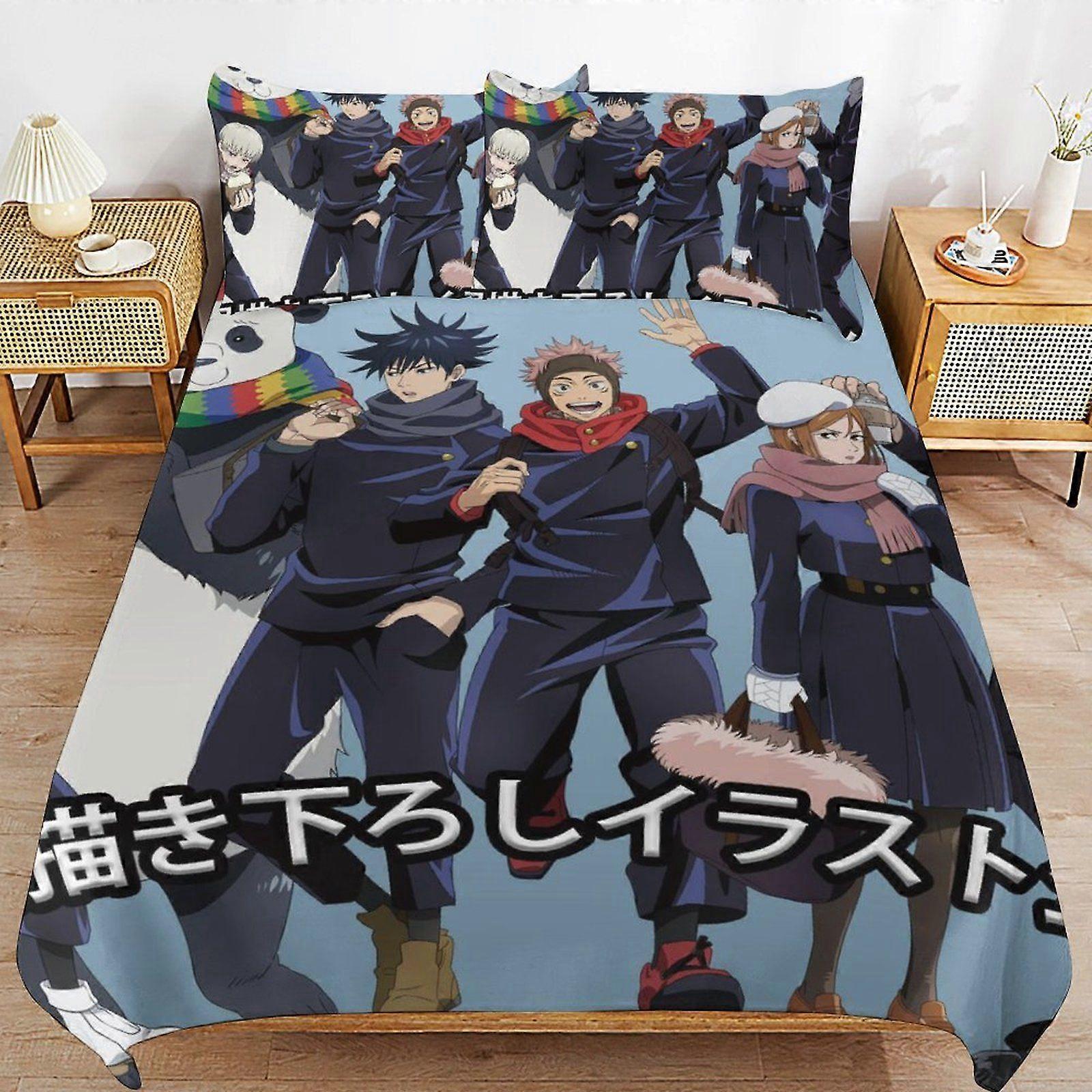r631  Jujutsu Kaisen Comfort Base Sleep Solution Strong Thread Feel Machine Clean Fabric Duvet Cover Sets Idea s631