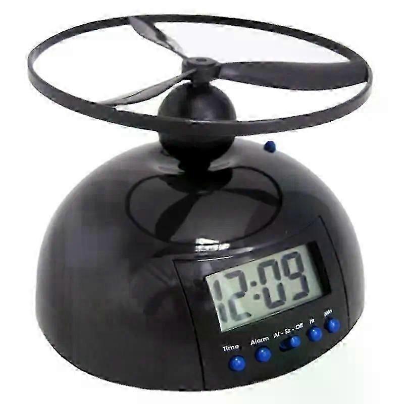 Flying Alarm Clock Novelty Digital LED Alarm Clock Gadget Helicopter Chopper Propeller Clock Creative Gift for Wake Up Heavy