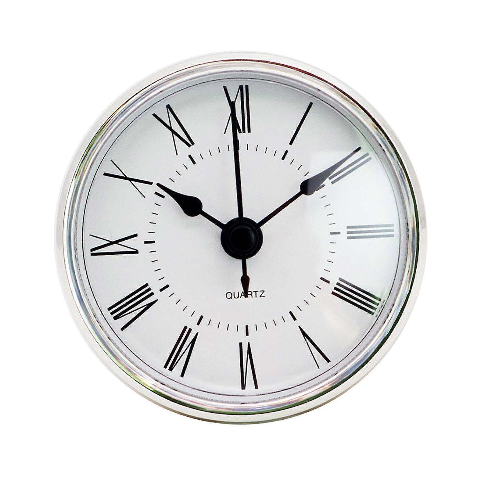 Clock Insert 70mm Diameter Roman Numeral Dial Miniature Clock Replace Part